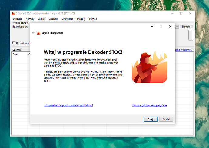 Kreator pierwszego uruchomienia