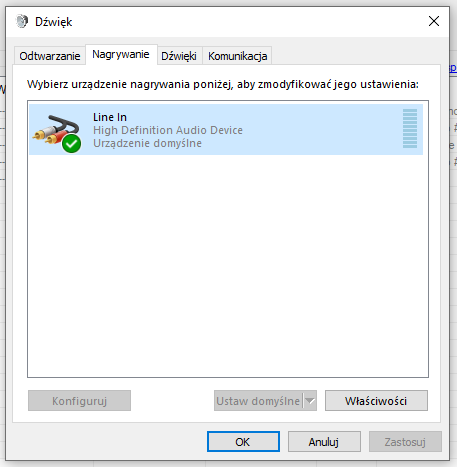 Panel sterowania dźwiękiem